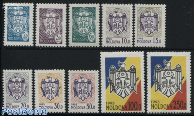 Definitives, National coat of arms 10v