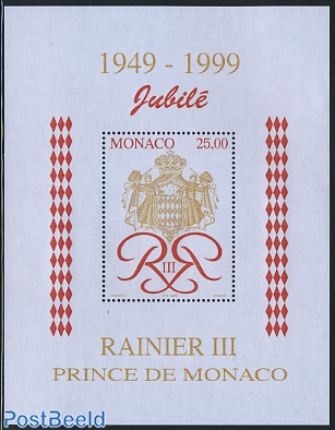 Rainier III jubilee s/s
