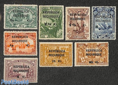 Vasco da Gama, overprints on Africa stamps 8v