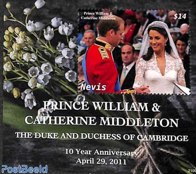 Prince William & Kate 10 years wedding s/s