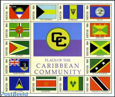 Caribean community 14v m/s, flags