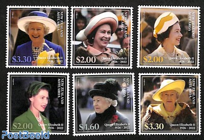 Queen Elizabeth II, 1926-2022 6v