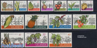 Uganda liberated 14v, overprints