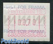 Automat stamp 1v, Face value may vary