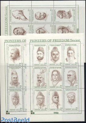 Pioneers of freedom 27v (3 minisheets)