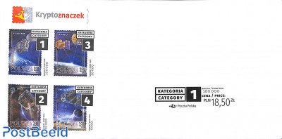 Crypto stamp in unopened cover