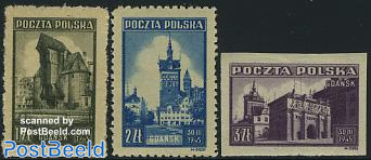 Definitives, views 3v (1v imperforated)