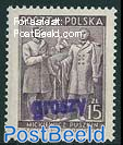 Polish and Soviet Friendship 1V with Groszy overprints