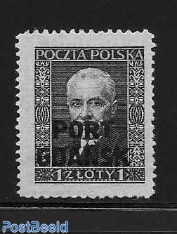 Port Gdansk overprint 1v