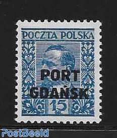 Port Gdansk overprint 1v