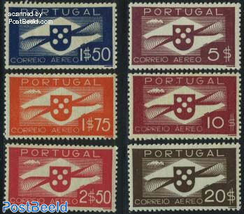 Airmail definitives 6v