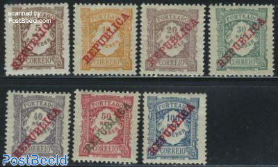 Postage due REPUBLICA overprints 7v