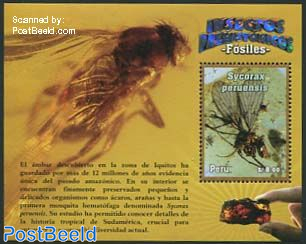 Insect Fossiles s/s
