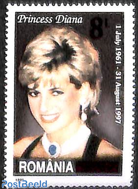 Princess Diana, 20 Years in Memoriam, overprint 1v