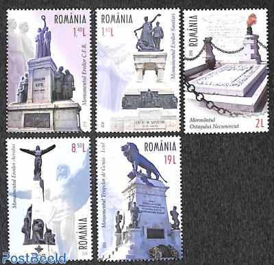 Monuments of National heroes 5v