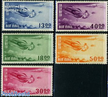 1951, Airmail definitives 5v