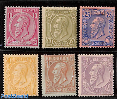 Definitives 6v, King Leopold I