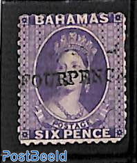 FOUR PENCE overprint 1v