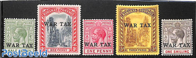 WAR TAX overprints 5v