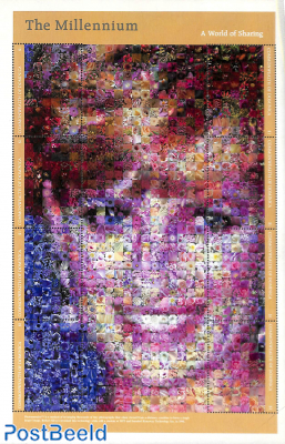 Princess Diana 8v m/s (mosaic from flowers)
