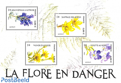 Endangered flora s/s