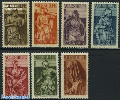 Statues with Volksabstimmung overprints 7v