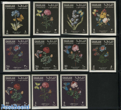 Flowers & Butterflies 11v imperforated