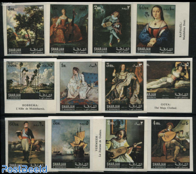 Famous paintings 10v imperforated