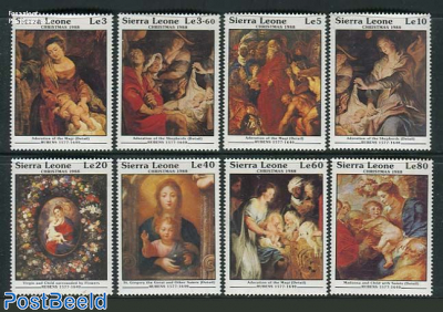 Christmas 8v, Rubens paintings