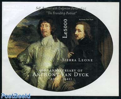 Anthony van Dyck s/s, self portrait