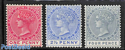 Definitives, Queen Victoria 3v