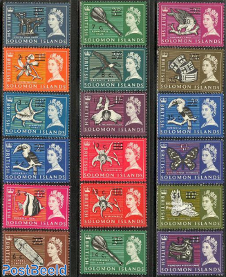 Definitives, overprints 18v