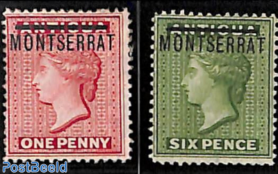 Overprints on Antigua stamps 2v