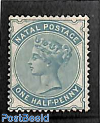 Queen Victoria 1/2d, bluegreen 1v