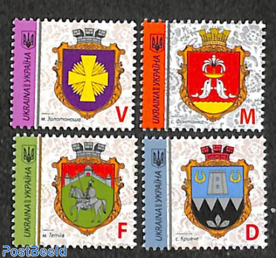 Definitives, coat of arms 4v
