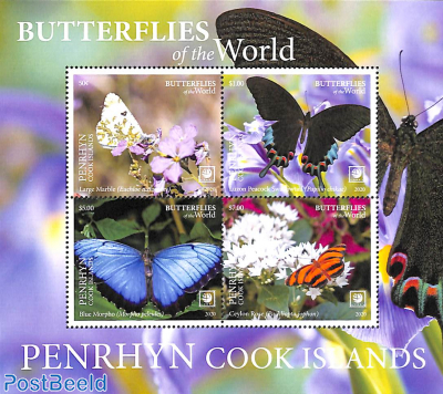 Butterflies 4v m/s (white borders)