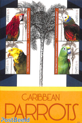 Caribbean parrots 4v m/s