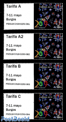 Automat stamps Burgos, stained glass 4v s-a