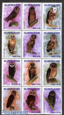 Owls 12v, sheetlet
