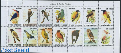Birds 14v m/s  (issued 31 dec 2007 but with year 2008 on stamps)