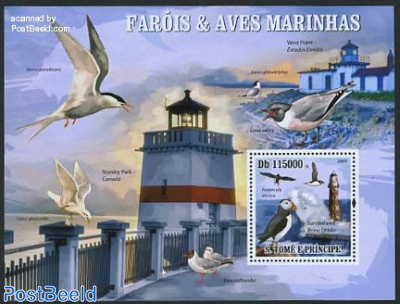 Seabirds & lighthouses s/s