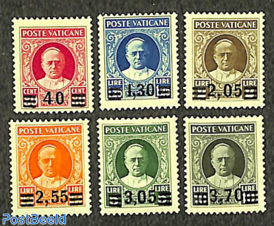 Vatican post stamps 1933, Sc A8, A9, Set of 5, MLH, A8-#30 used