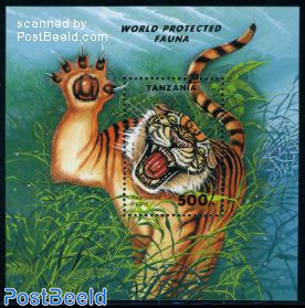 Protected animals, tiger s/s