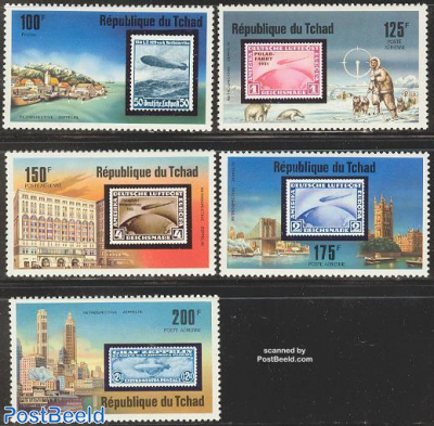 Zeppelins, stamps 5v