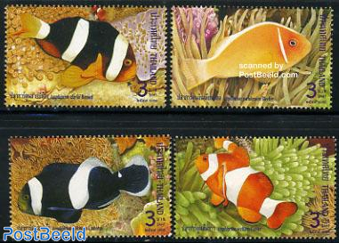 Stamp 06 Thailand Anemone Fish 4v 06 Collecting Stamps Freestampcatalogue Com The Free Online Stampcatalogue With Over 500 000 Stamps Listed