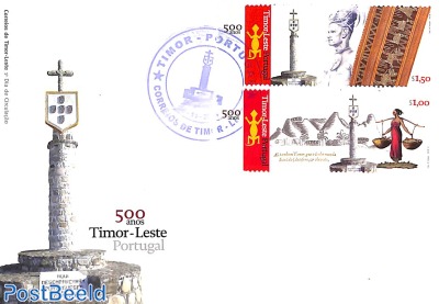 First Portugese Missionaires on Timor 2v, joint issue Portugal