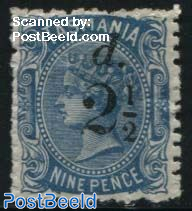 2.5p on 9p Overprint 1v