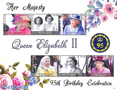 Queen Elizabeth II 95th birthday 6v m/s