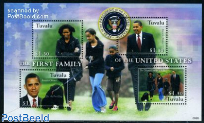Barack Obama & family 4v m/s