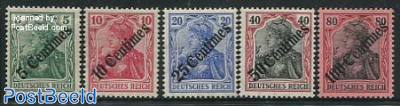 German Post, overprints 5v